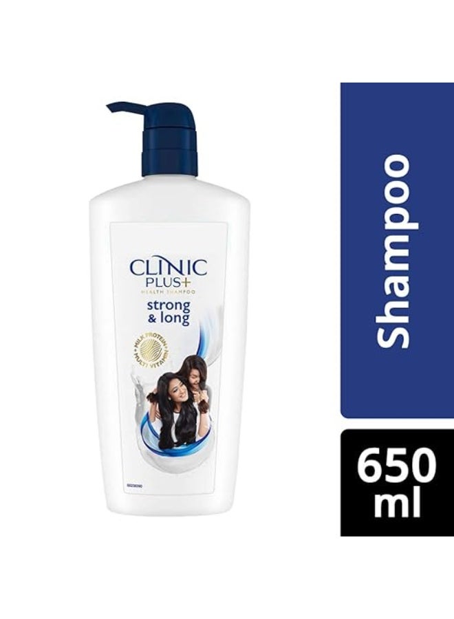 Clinic Plus Pond'S Strong & Long Health Shampoo - With Milk Protein And Multivitamin, 650 Ml - Image 1